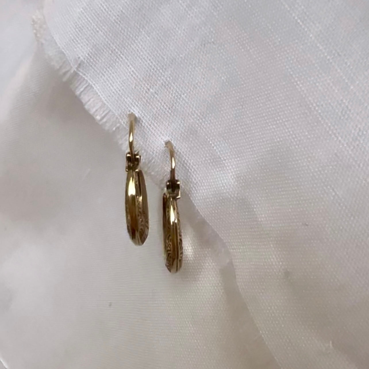 Vintage 9ct gold Creole hoops image 1