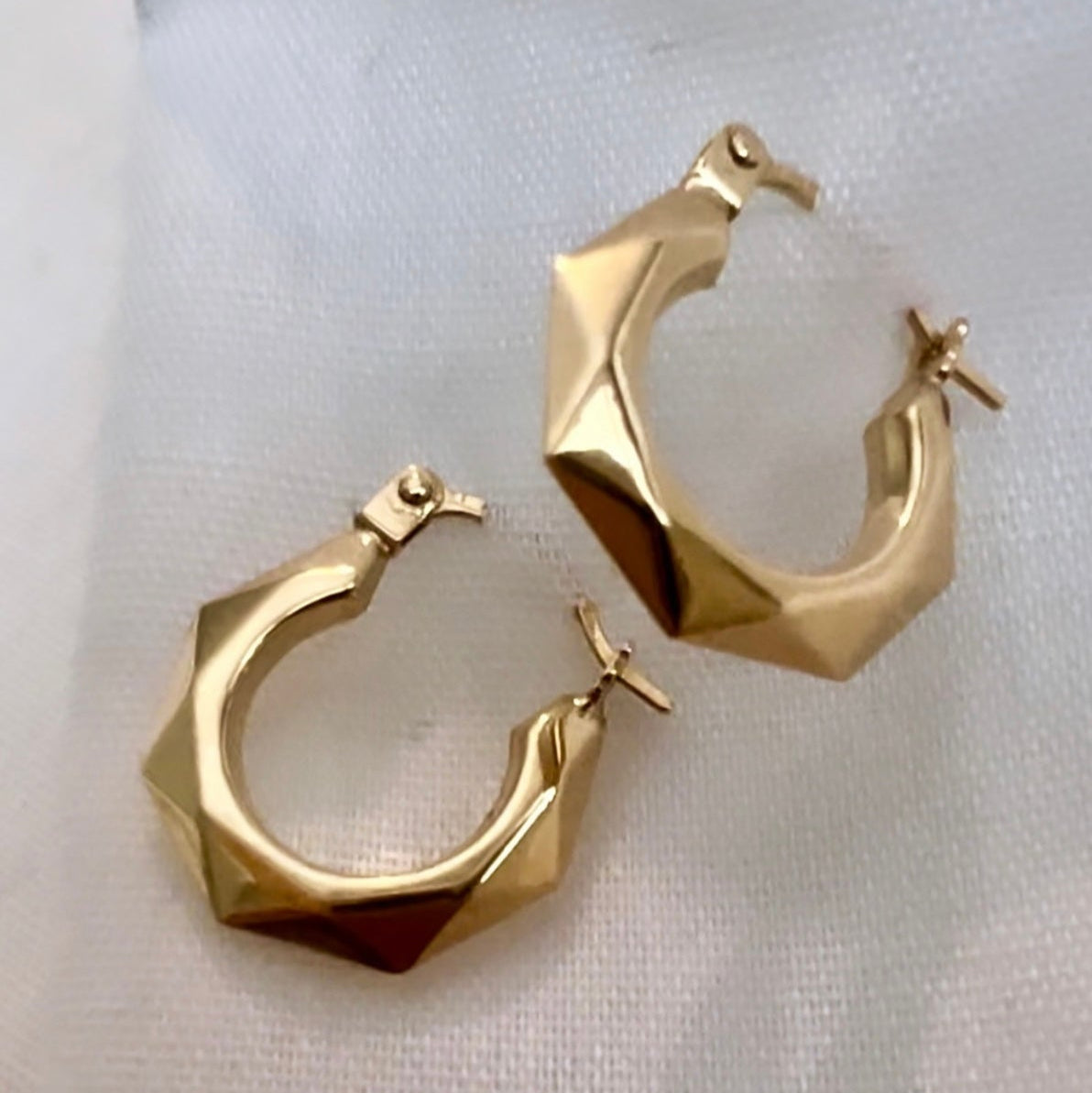 Vintage 9ct gold Creole hoops image 1