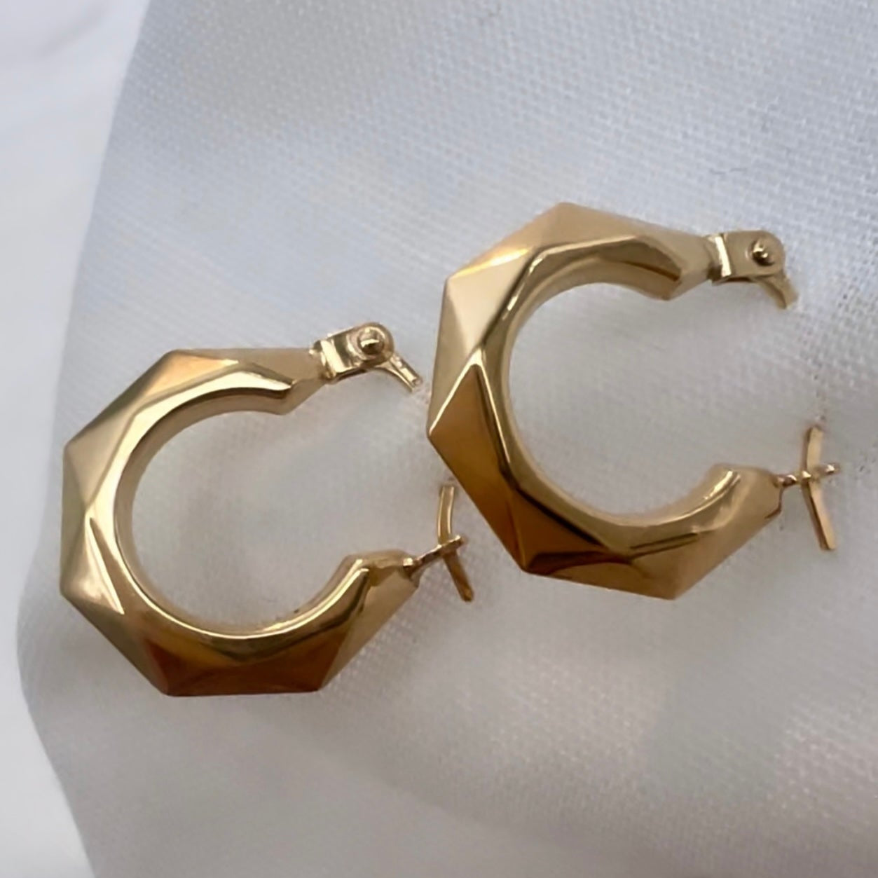 Vintage 9ct gold Creole hoops image 0