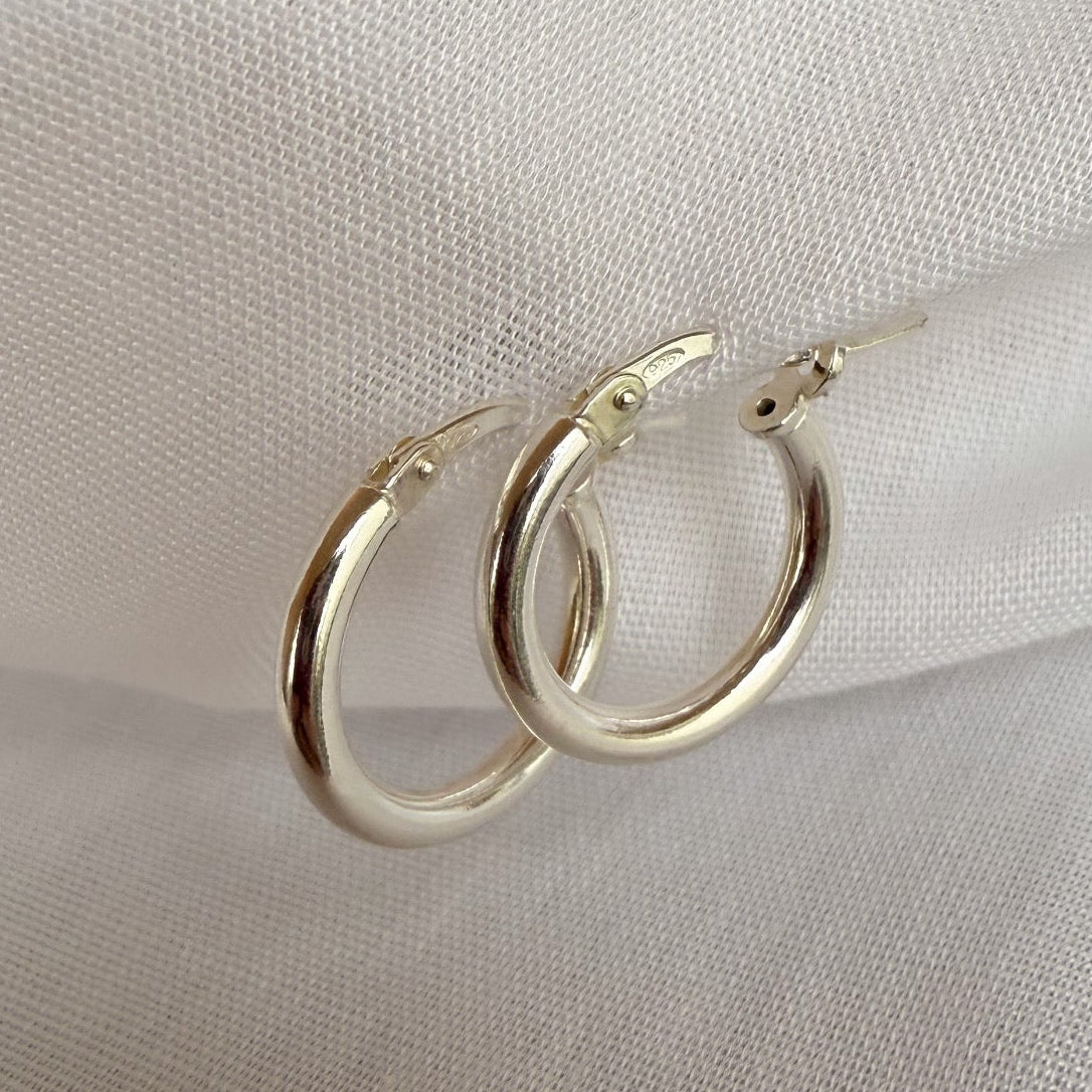 Small Silver Hoops