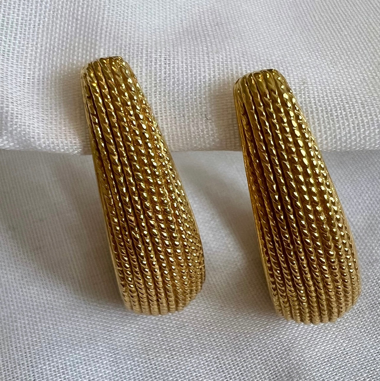 Vintage Napier Costume demi hoop earrings image 4