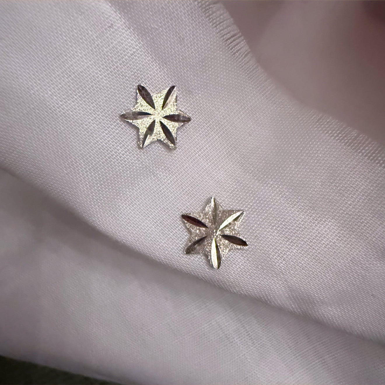 Vintage Silver Star Studs