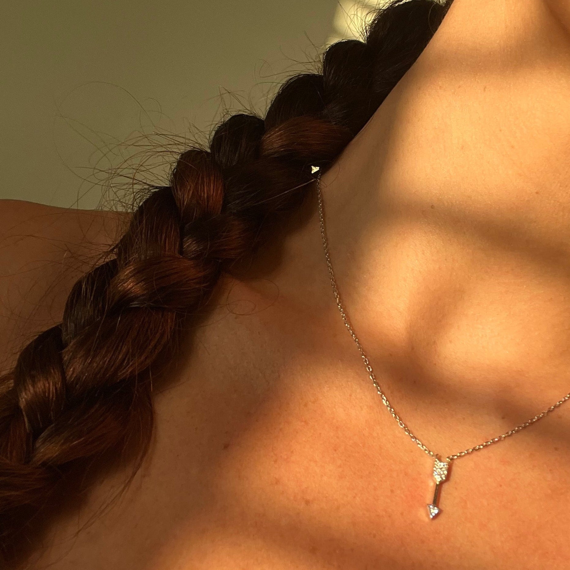 Silver Arrow CZ Necklace