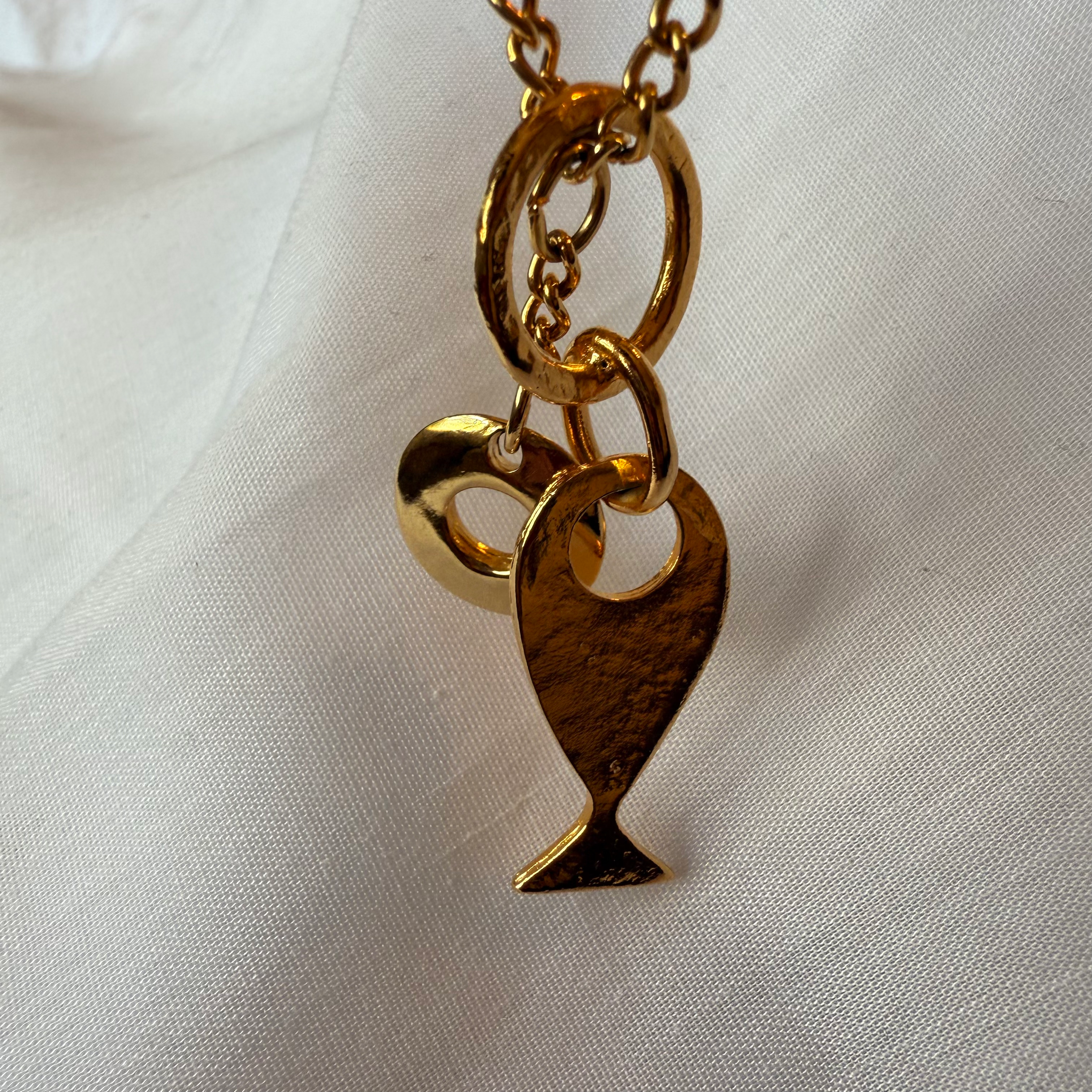 18ct gold plated Hula Lariat necklace with fish pendant image 1