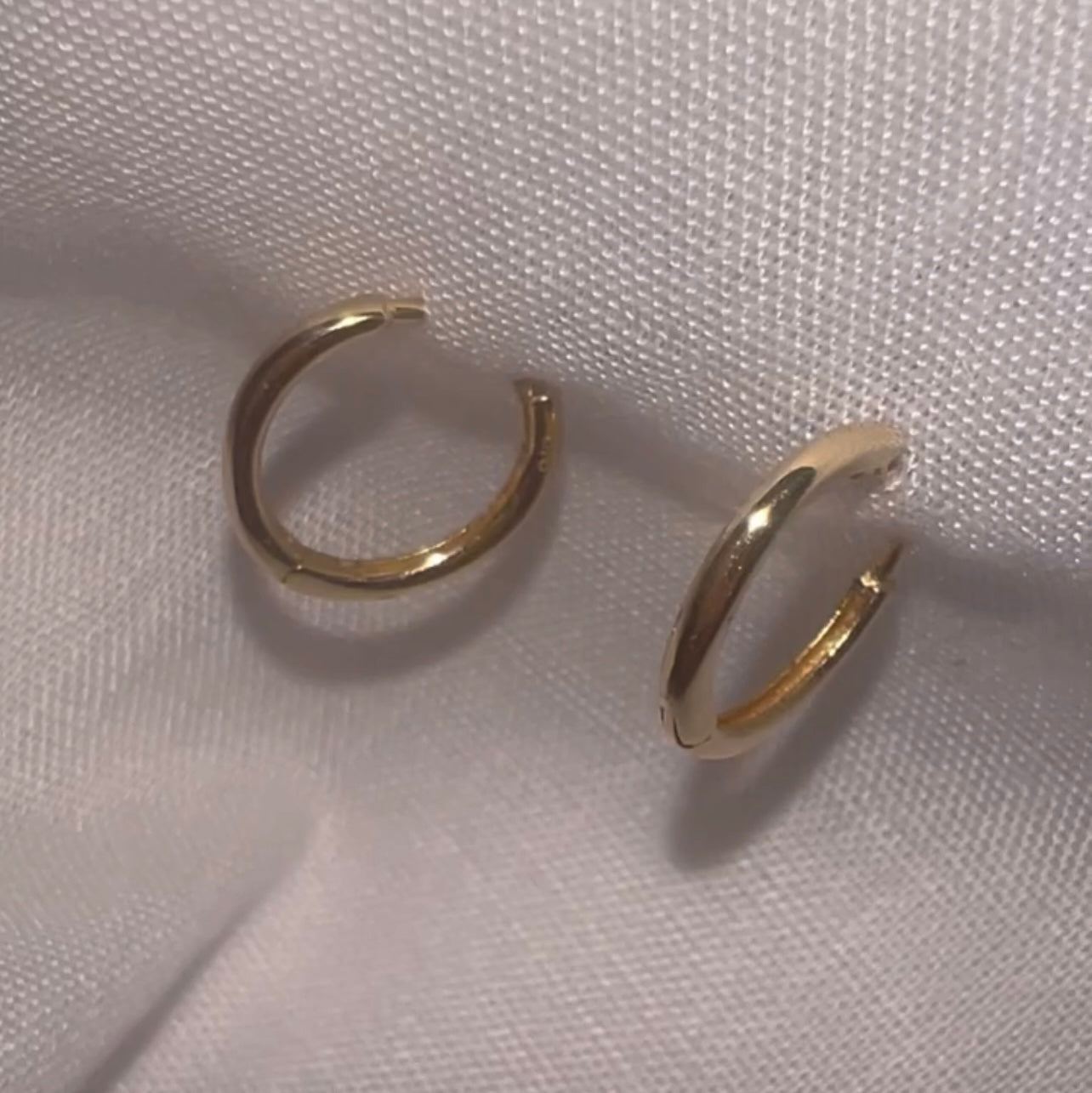 Small 9ct yellow gold hoops image 0
