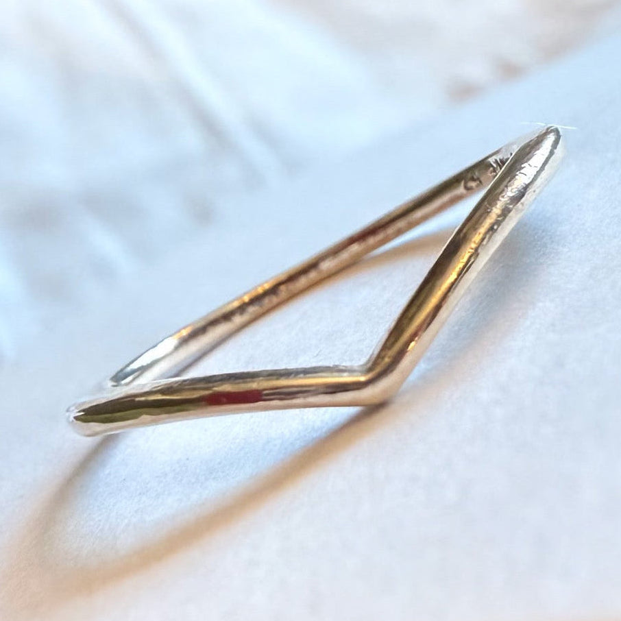 Vintage Silver Wishbone Ring
