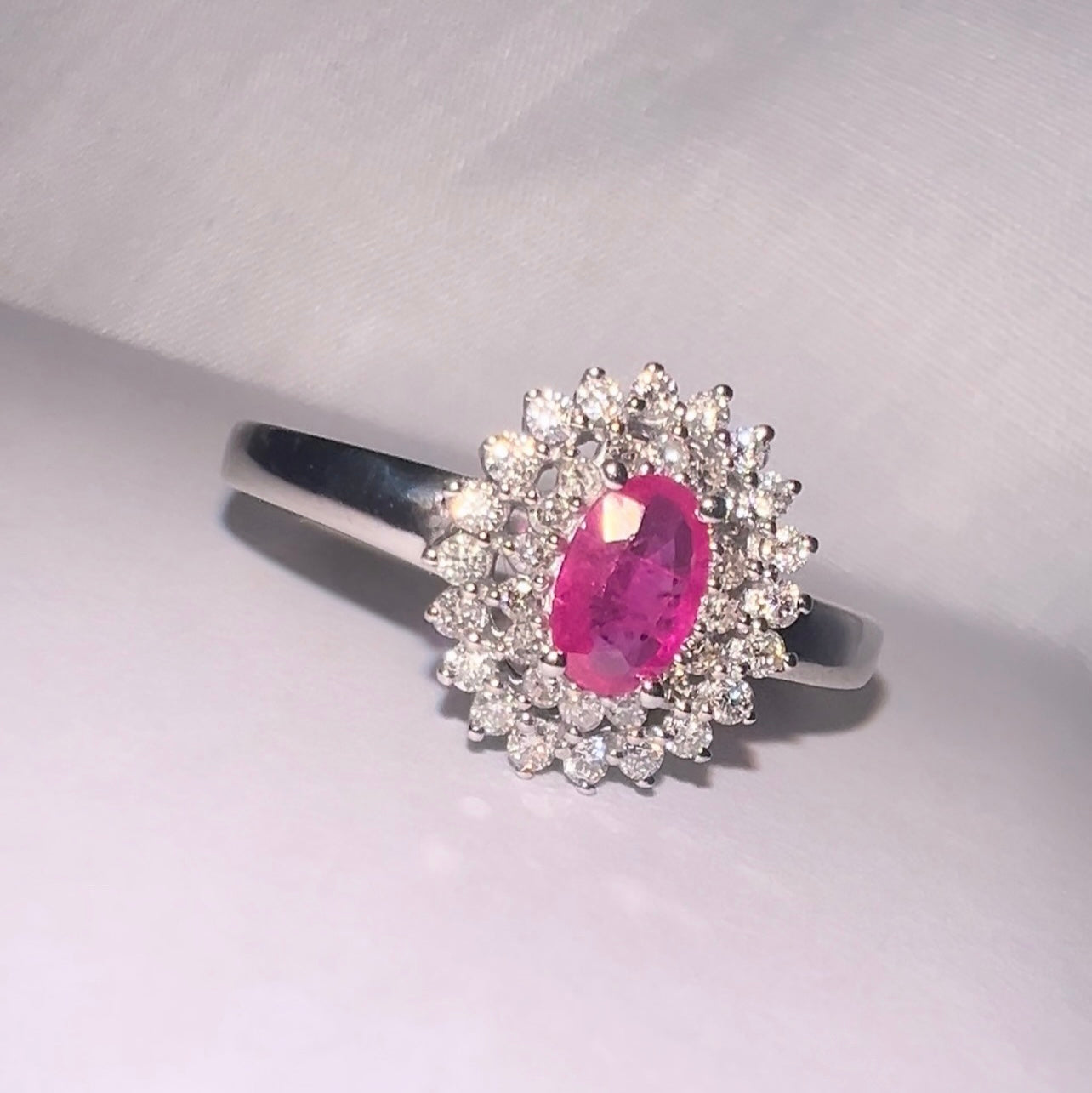 Vintage 9ct gold Diamond & Ruby ring image 1