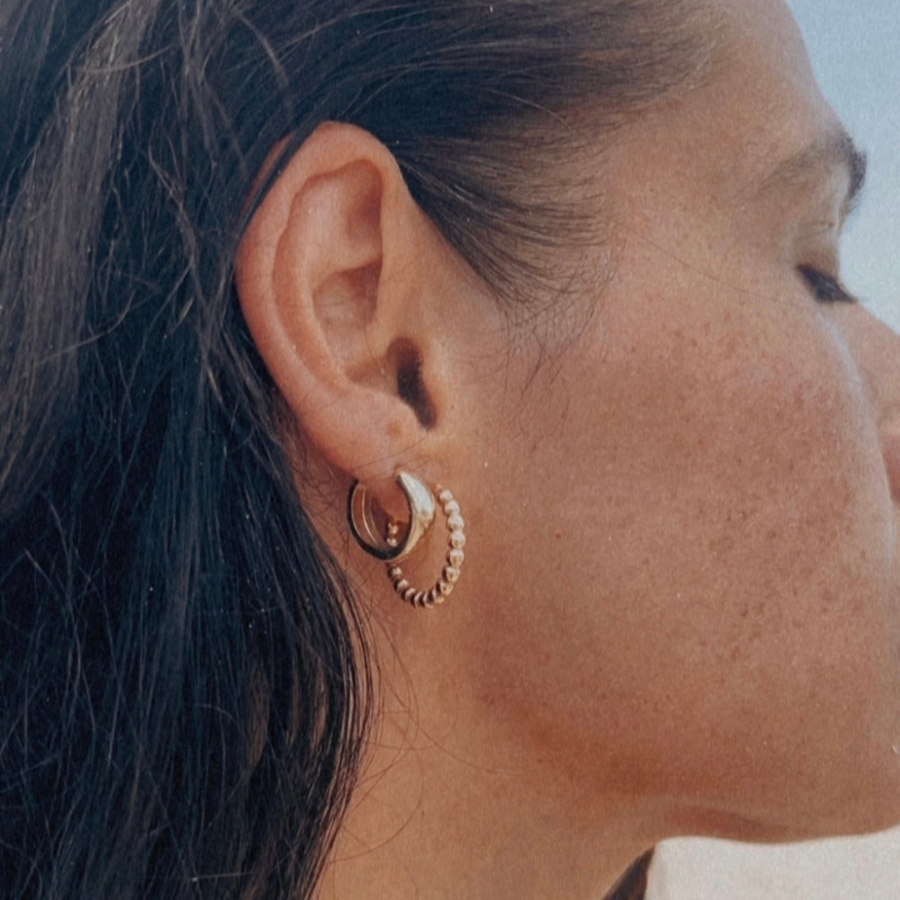 Beaded hoops image 1