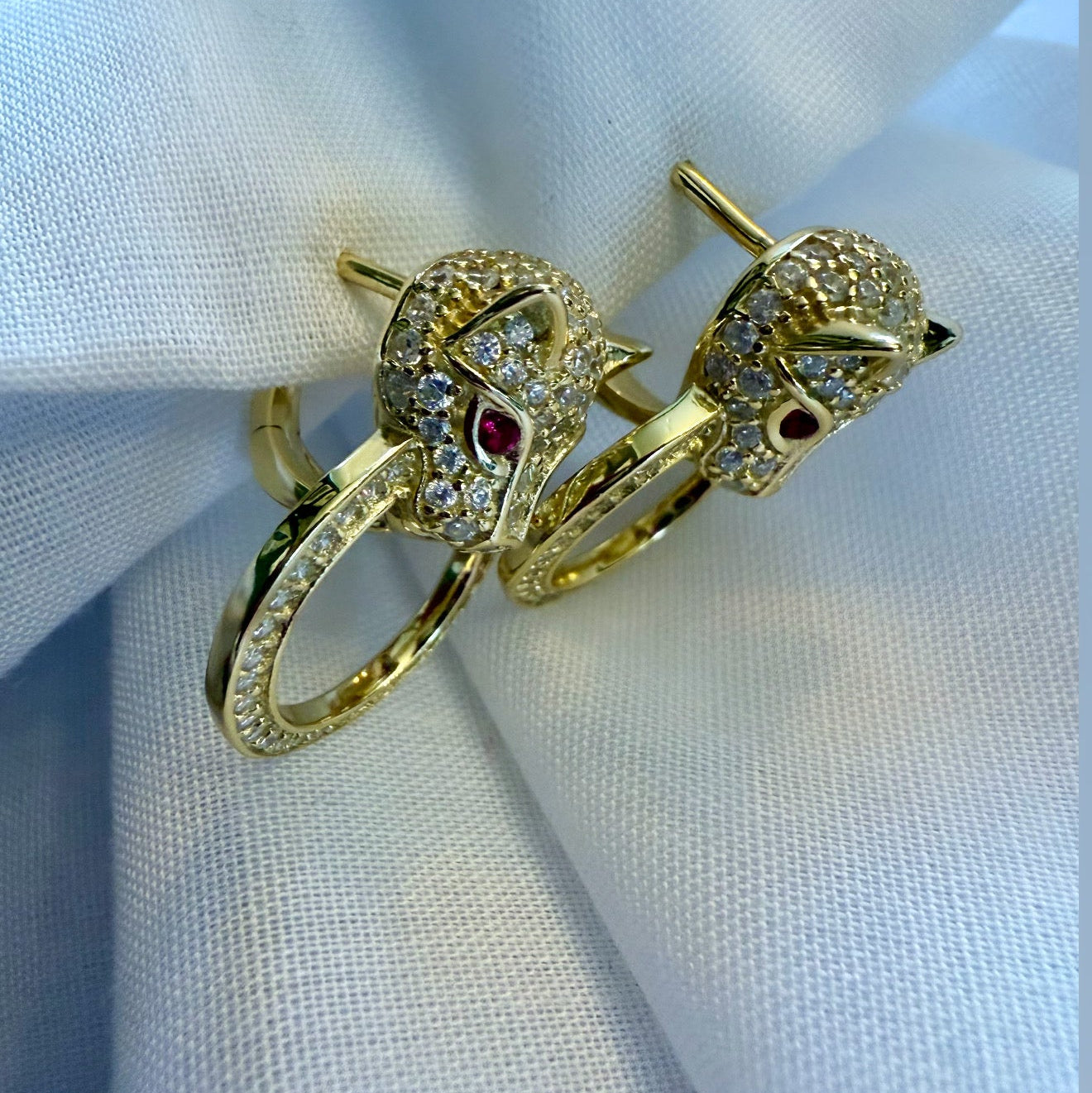 14ct Gold Plated Cats