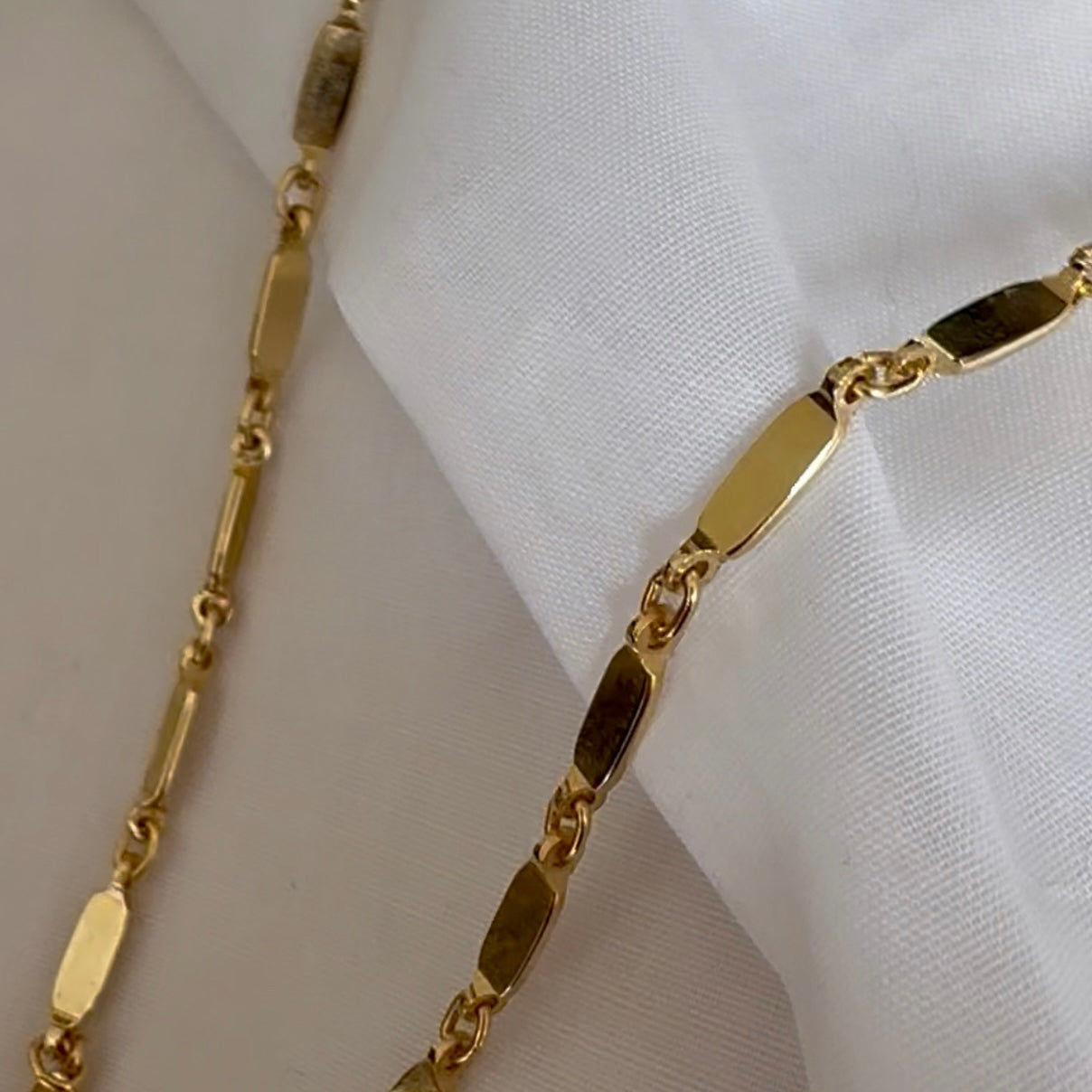18ct gold plated charm long link chain image 2