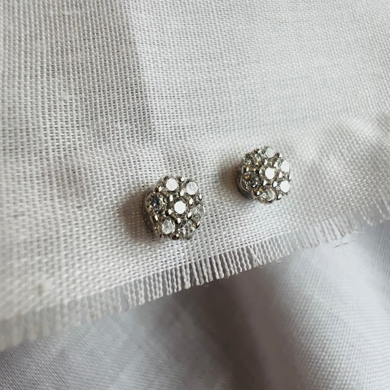 Silver Cluster Studs image 1