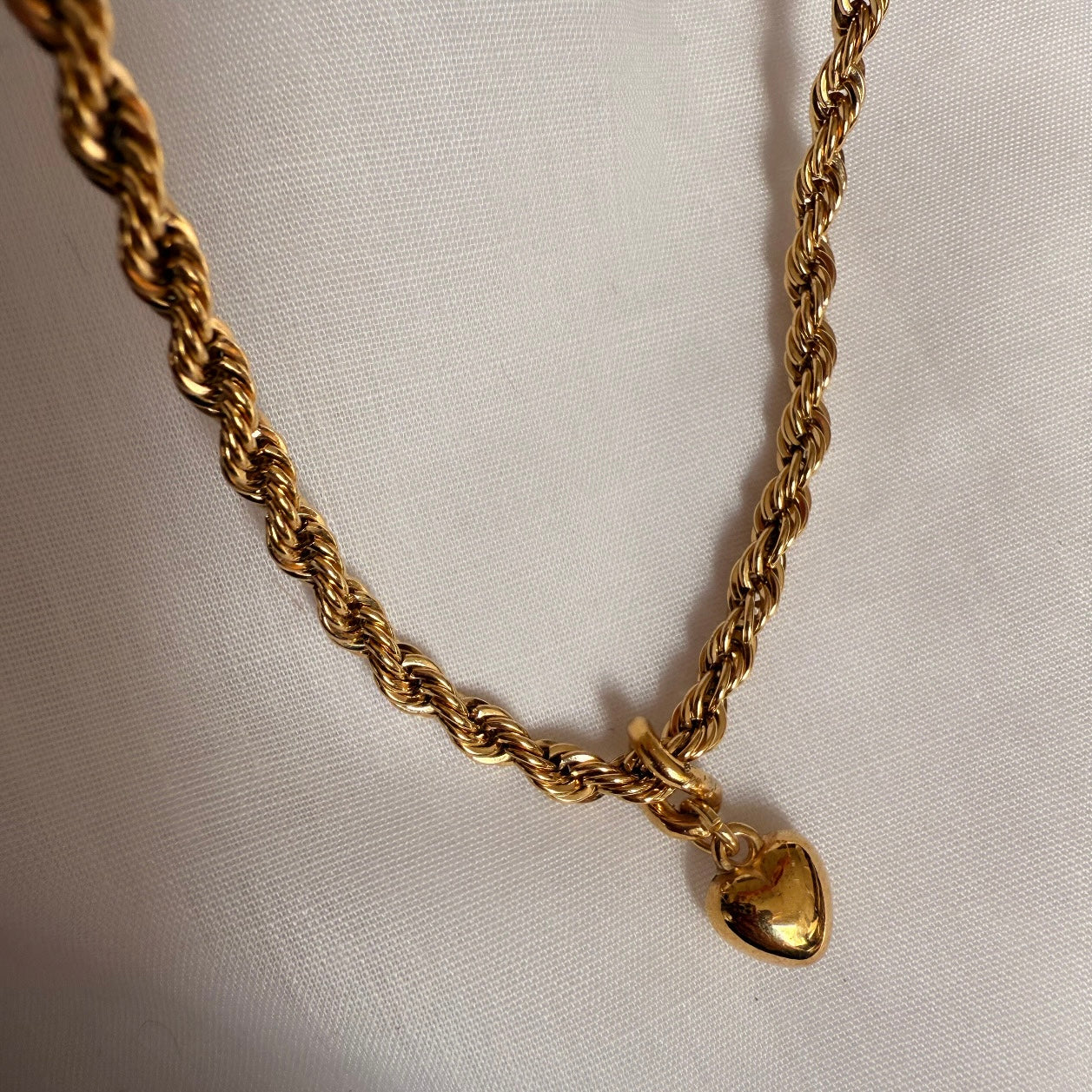 18ct gold plated necklace with tiny heart image 6