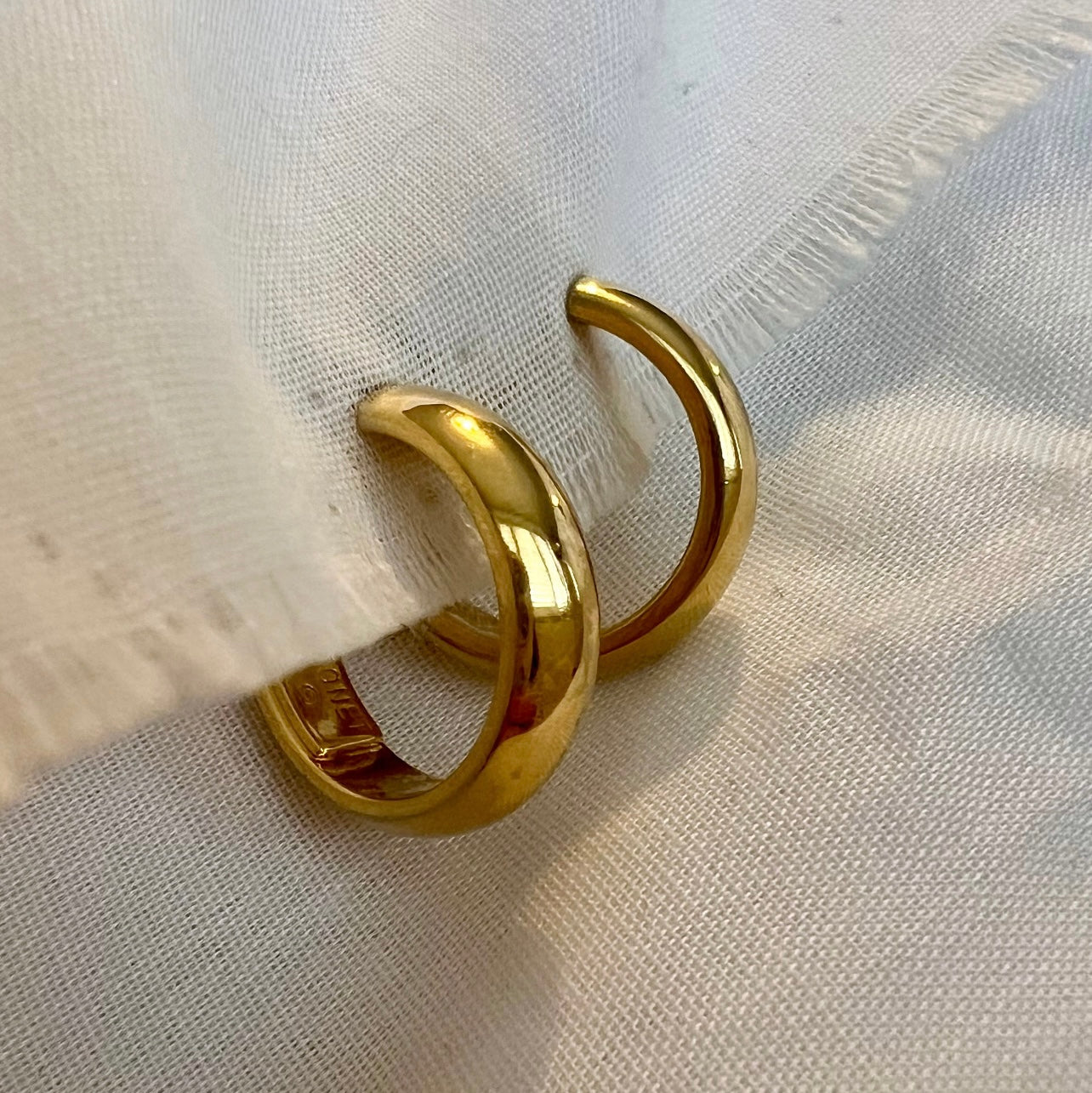 Vintage Monet Costume hoop clip on earrings image 0