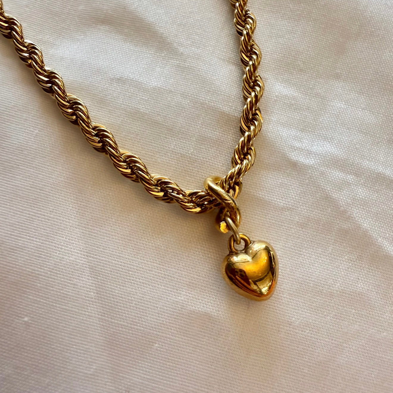 18ct gold plated necklace with tiny heart image 1