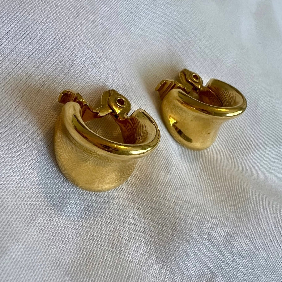 Vintage Monet Costume hoop clip on earrings image 6