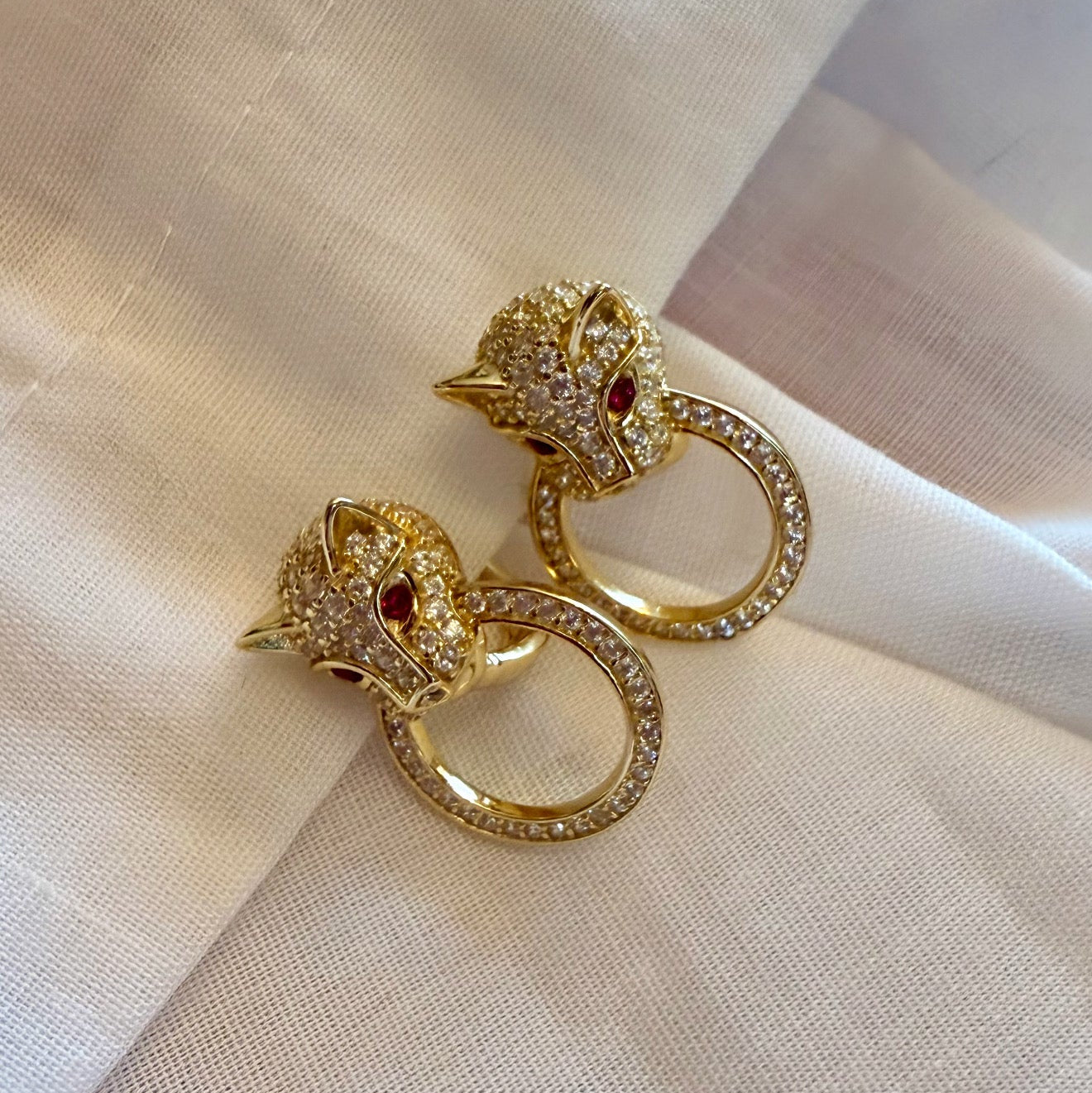 14ct Gold Plated Cats