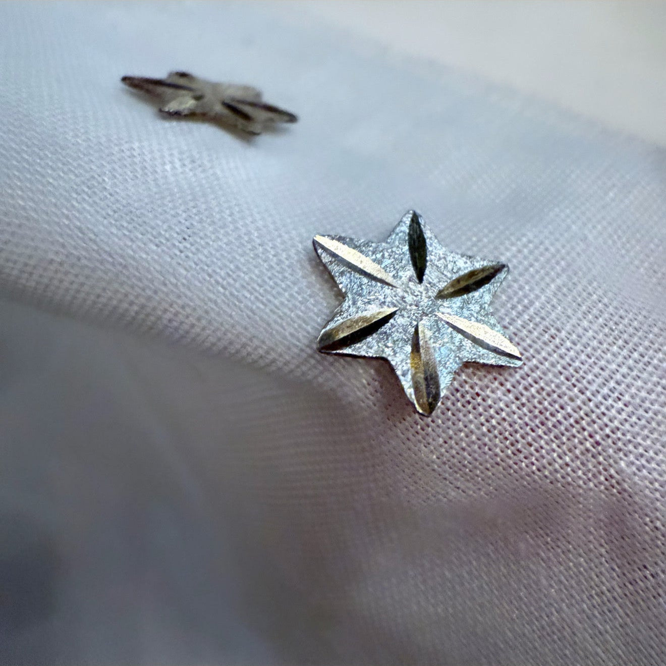 Vintage Silver Star Studs