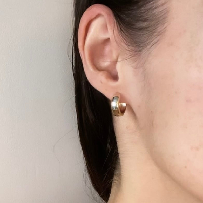 Chunky huggies (Yellow gold) image 0