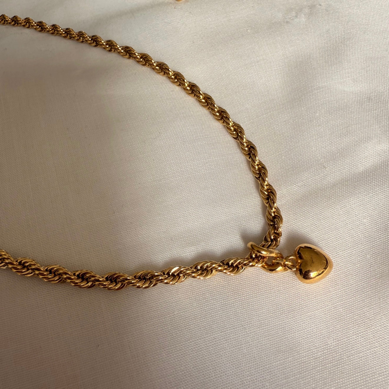 18ct gold plated necklace with tiny heart image 3