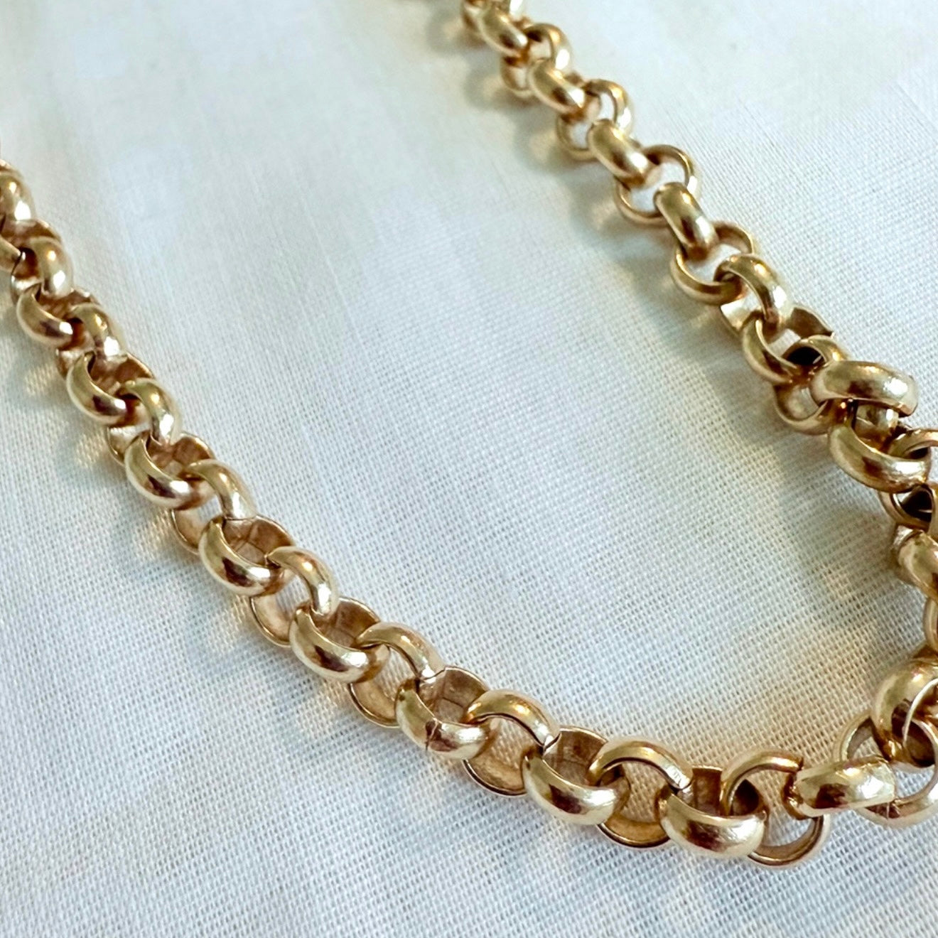 Vintage 18ct gold plated rolo chain image 0