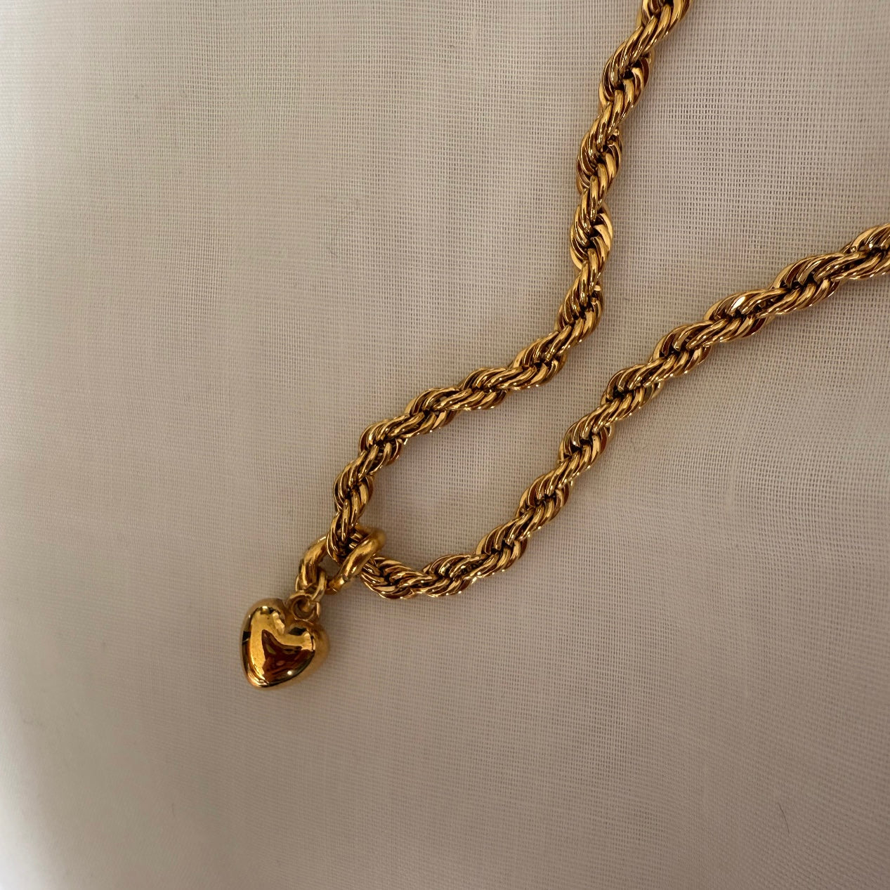 18ct gold plated necklace with tiny heart image 4
