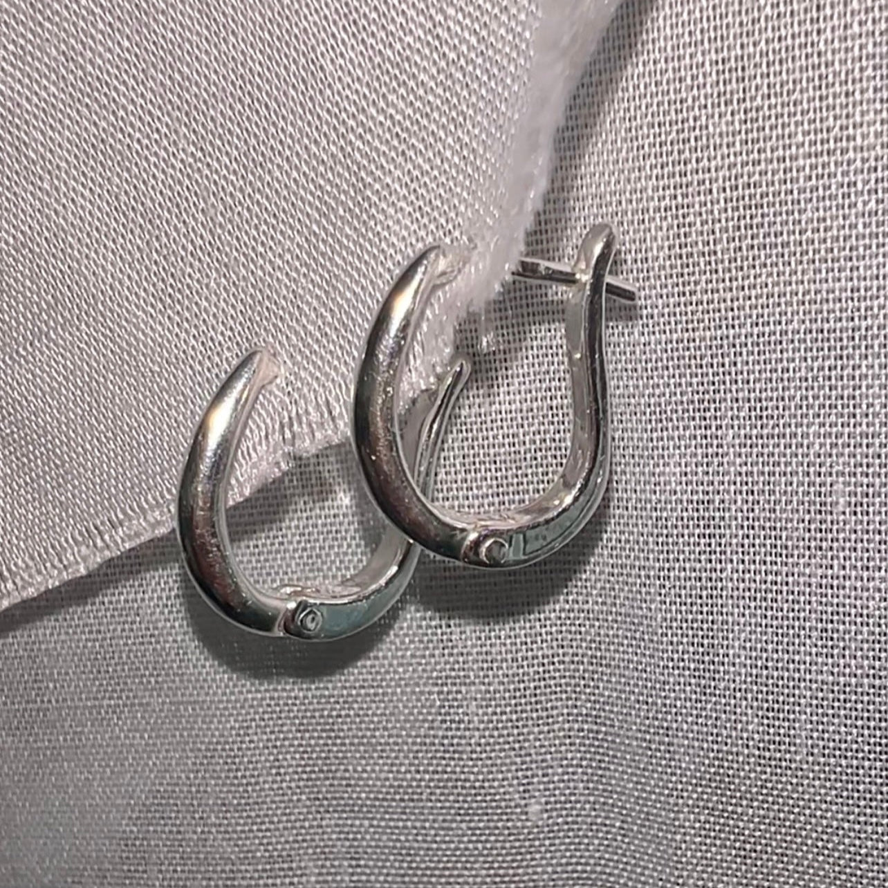 Silver Lyre Hoops image 4