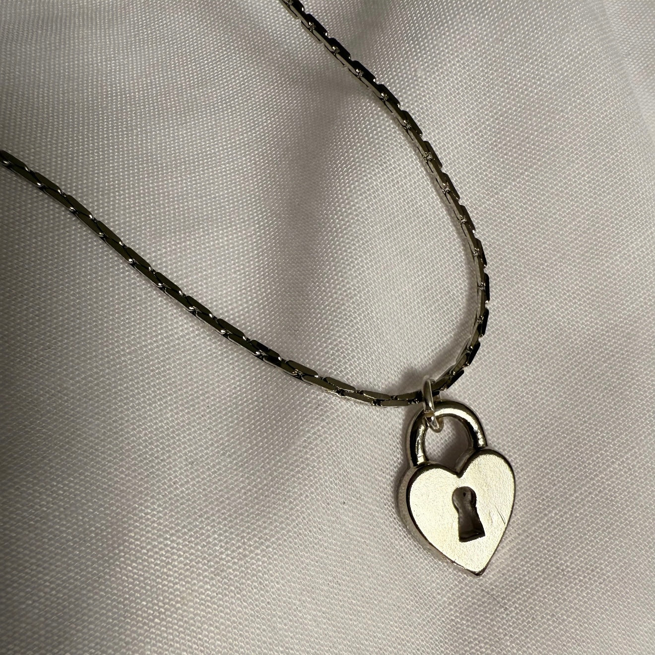 Silver necklace with locket image 0