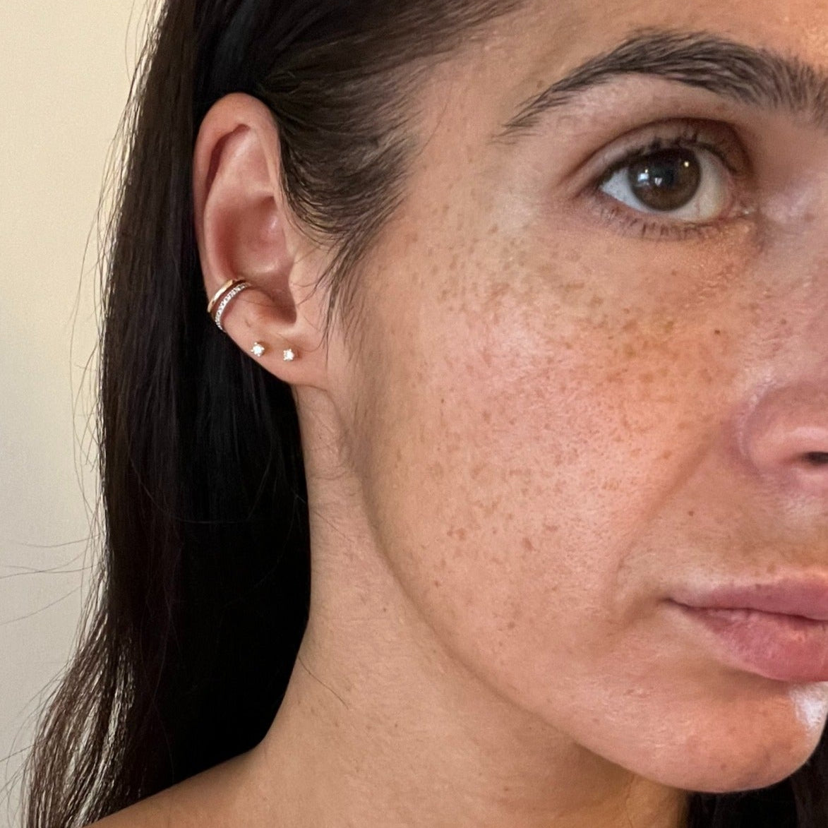 Solitaire diamond studs image 3