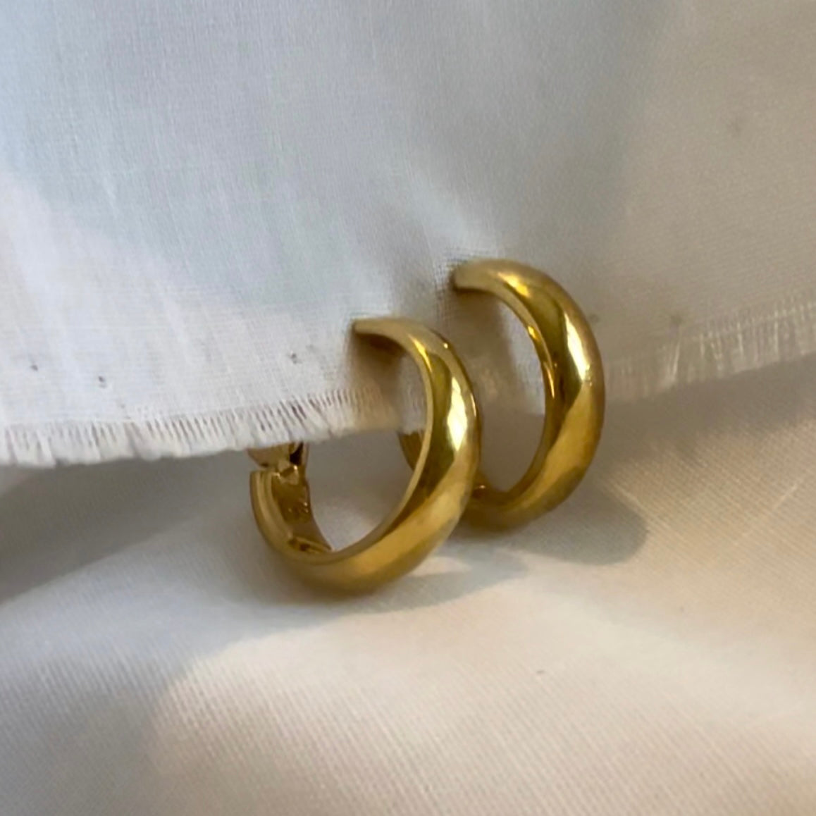 Vintage Monet Costume hoop clip on earrings image 4