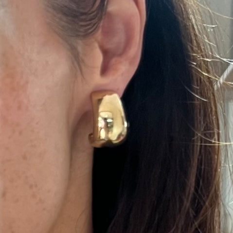 Vintage Monet Costume demi-hoop clip on earrings image 2