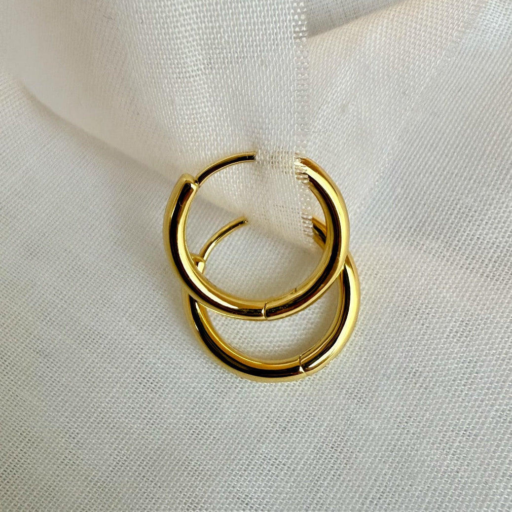 18ct Gold Vermeil Medium Hoops