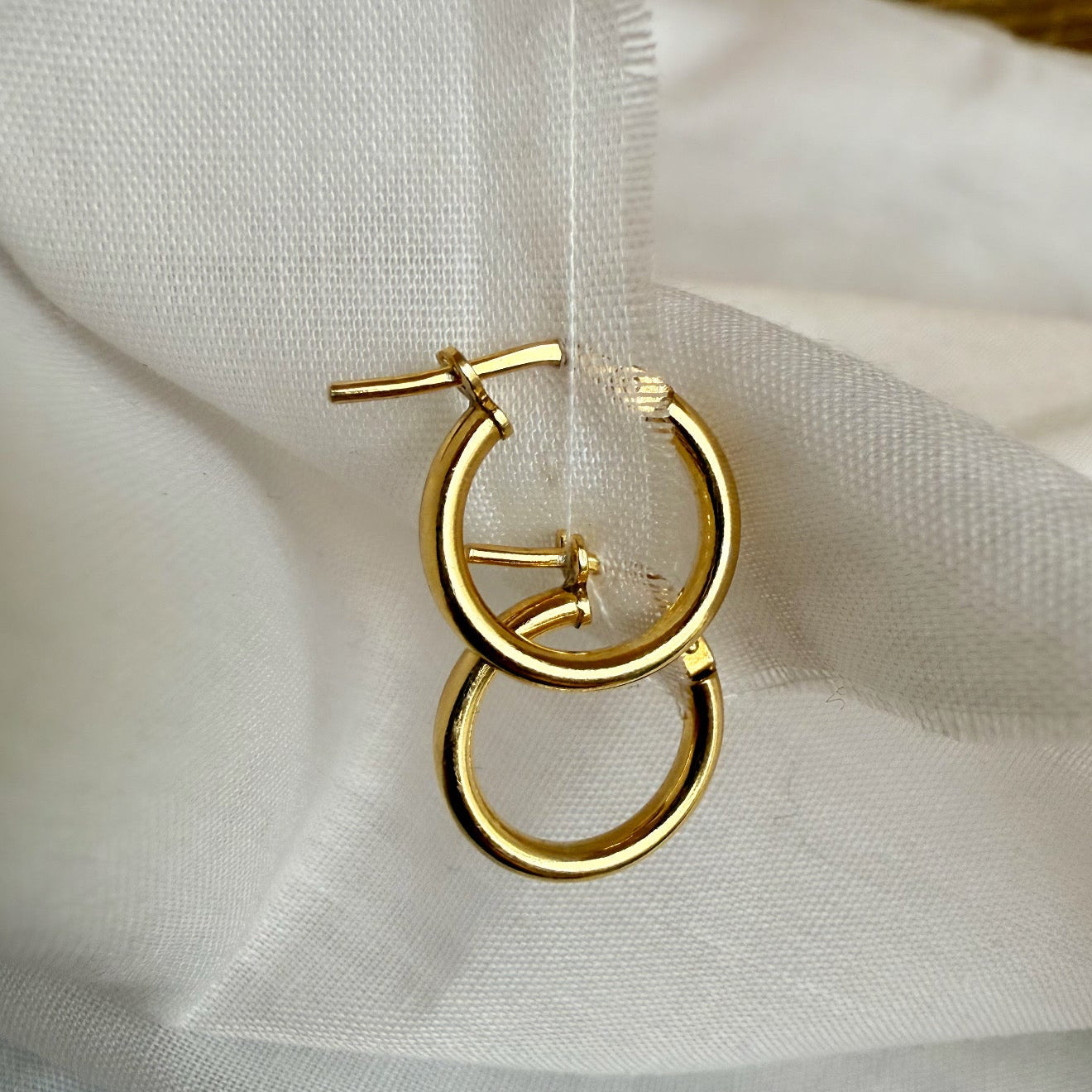 Small 14ct Gold Vermeil hoops
