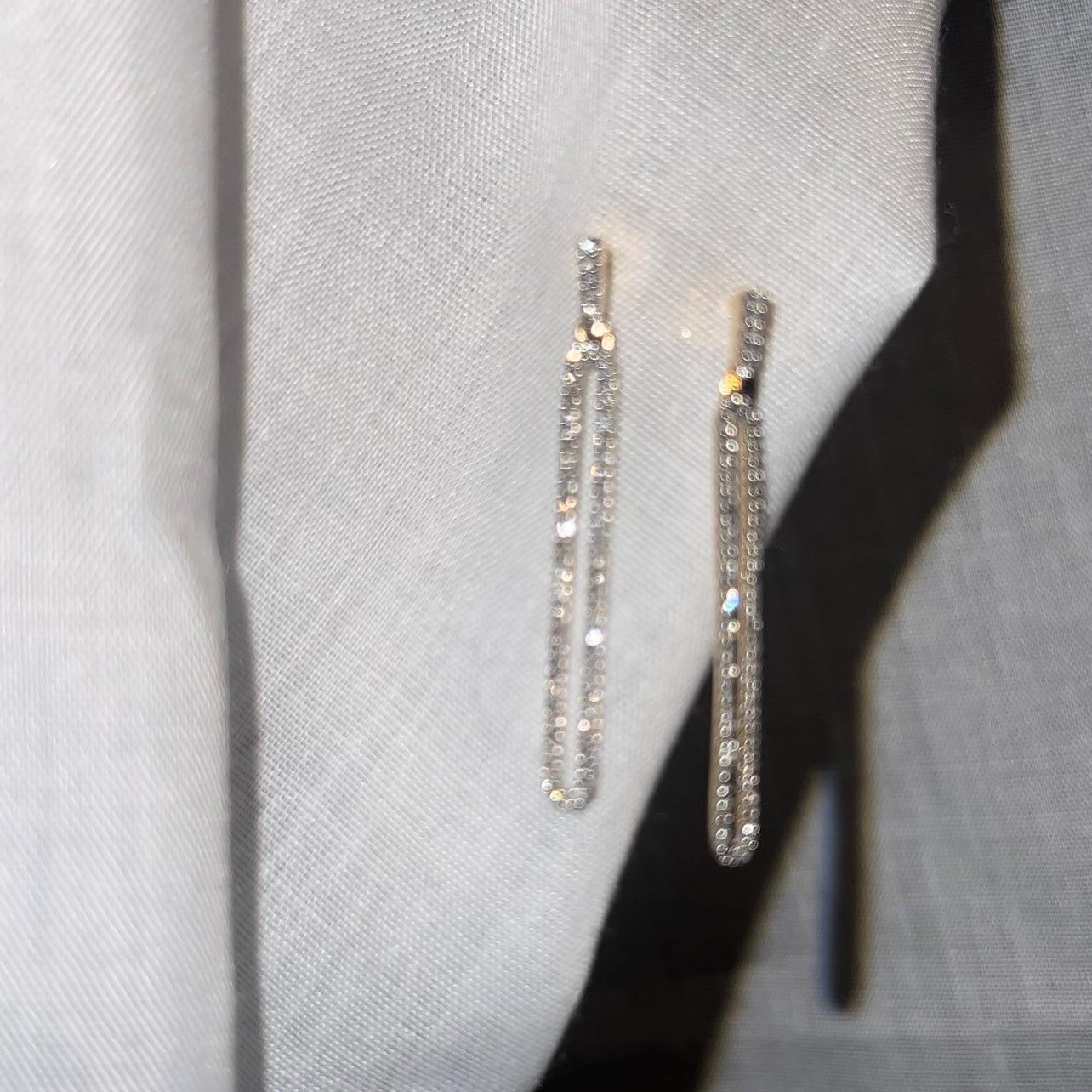 Diamond drop earrings image 1