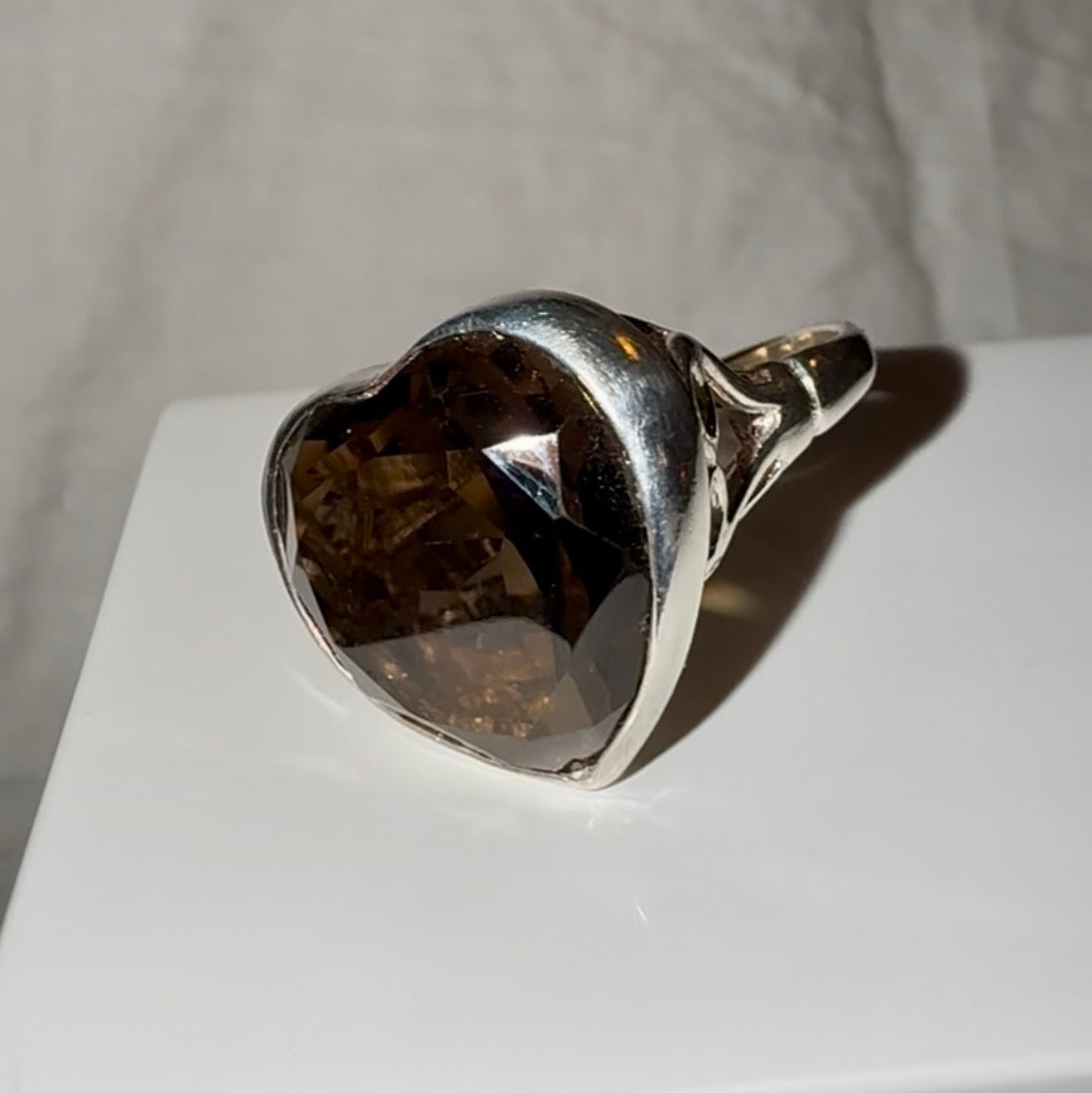 Vintage Smokey Quartz Silver ring