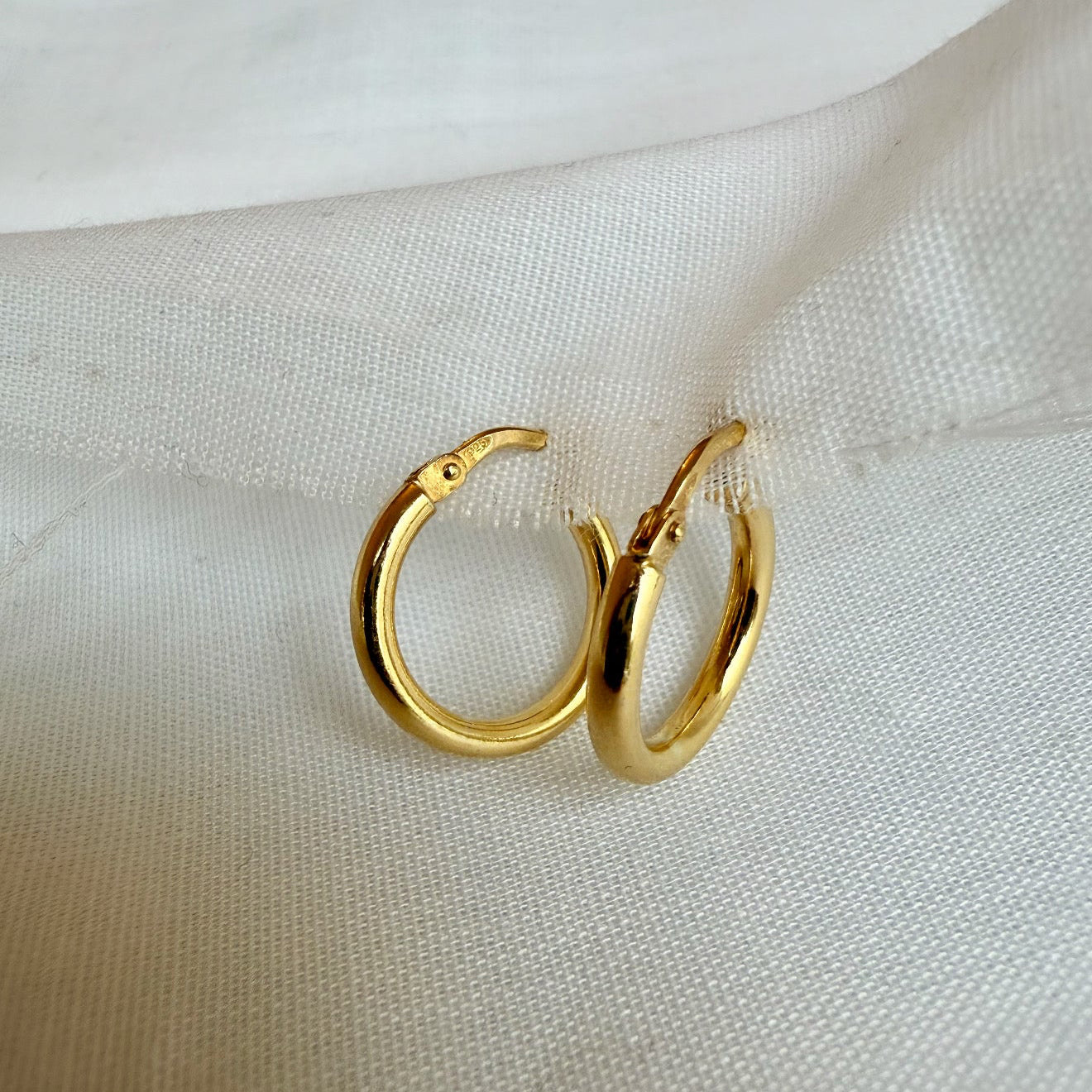 Small 14ct Gold Vermeil hoops