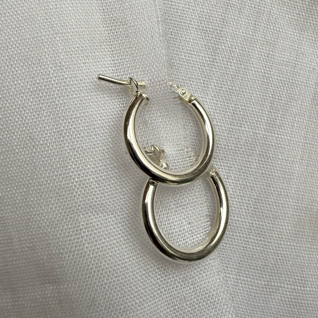 Small Silver Hoops