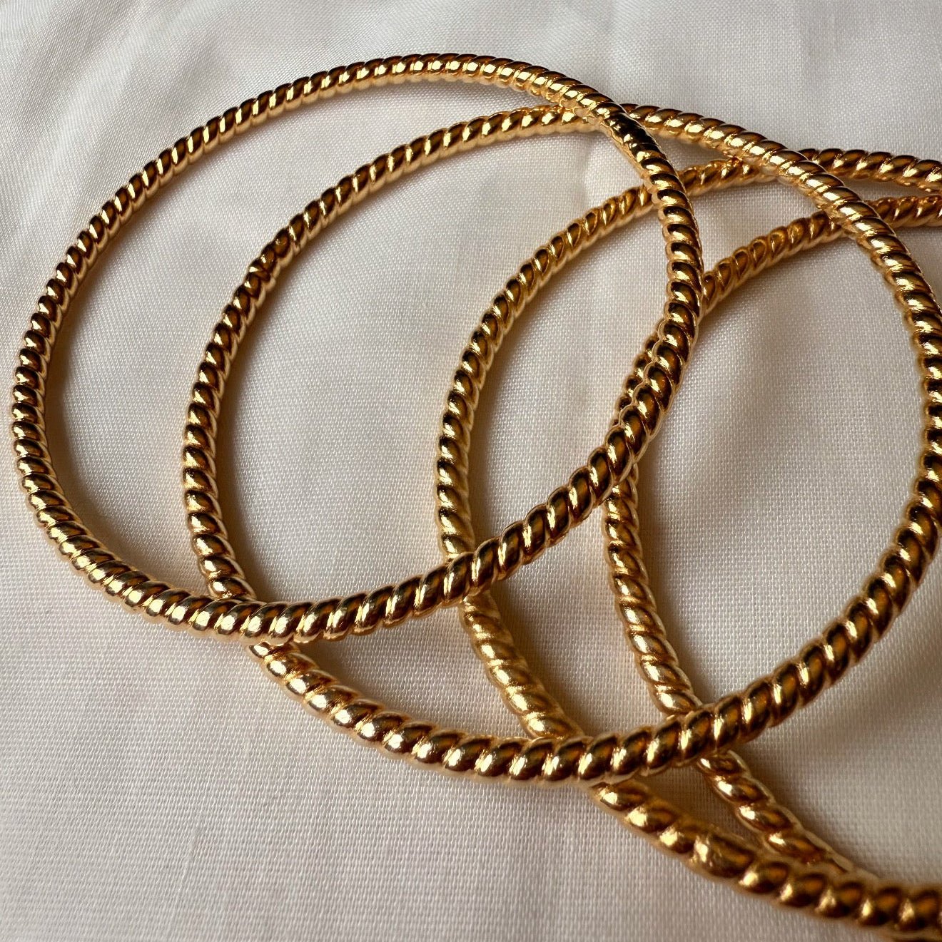 Vintage 18ct Gold Rope Bangle