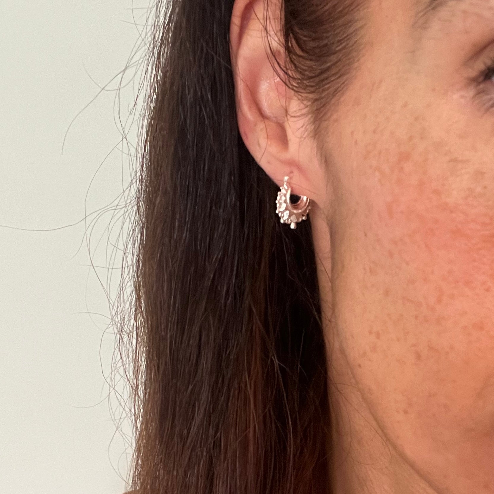 Silver Creole Hoops image 6