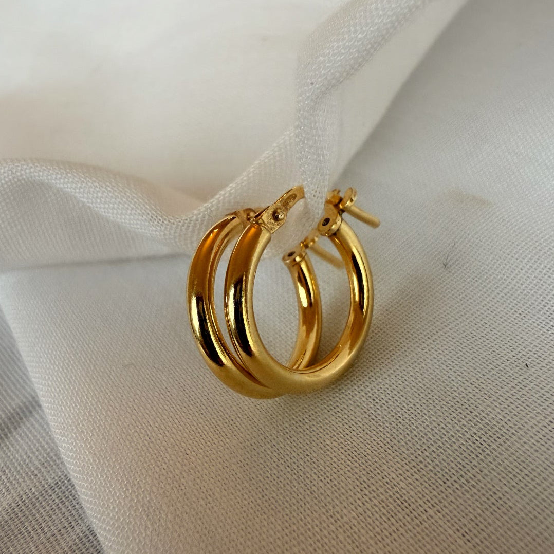 Small 14ct Gold Vermeil hoops