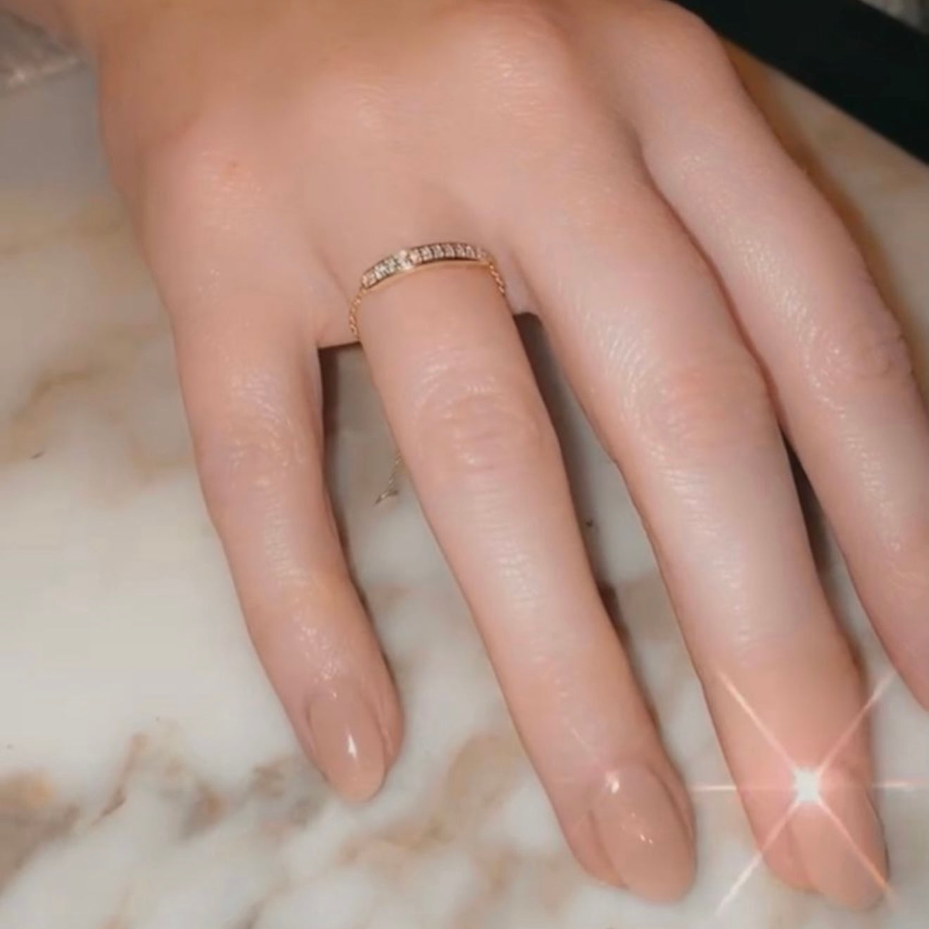 Diamond bar adjustable ring  image 3