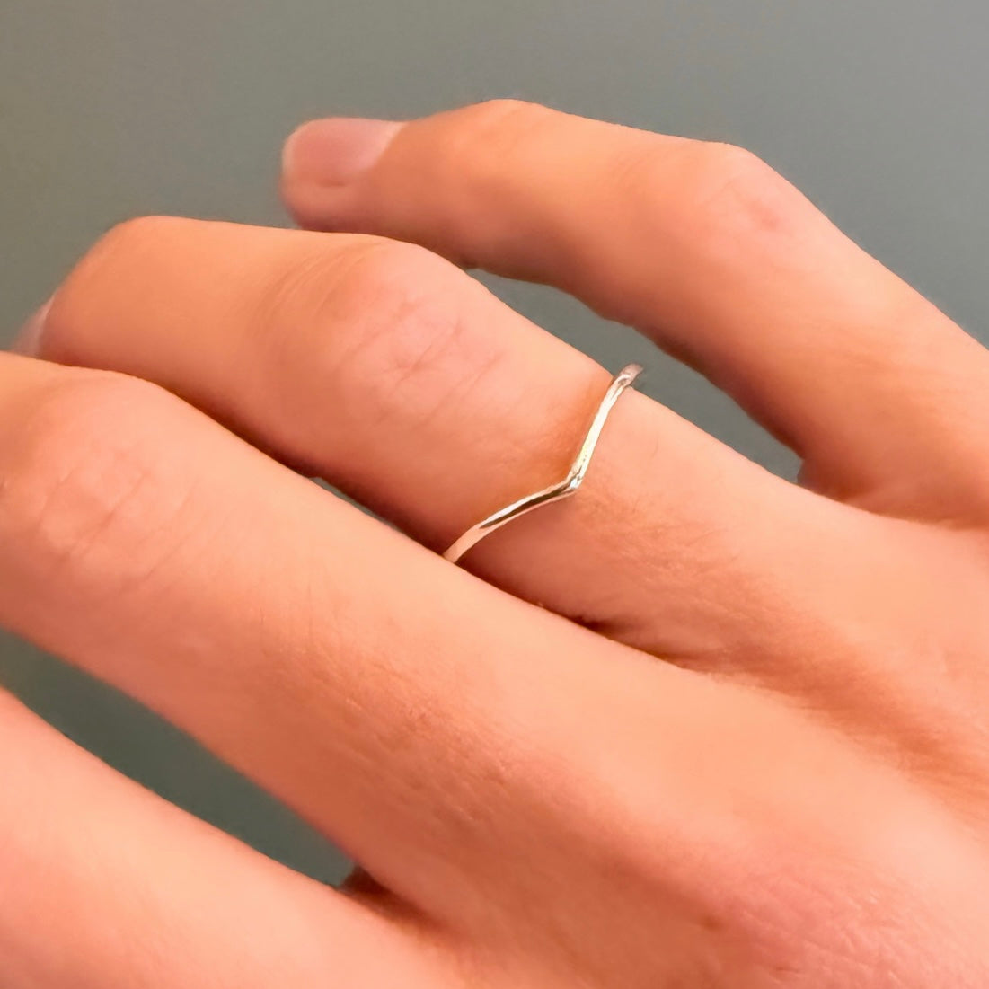Vintage Silver Wishbone Ring