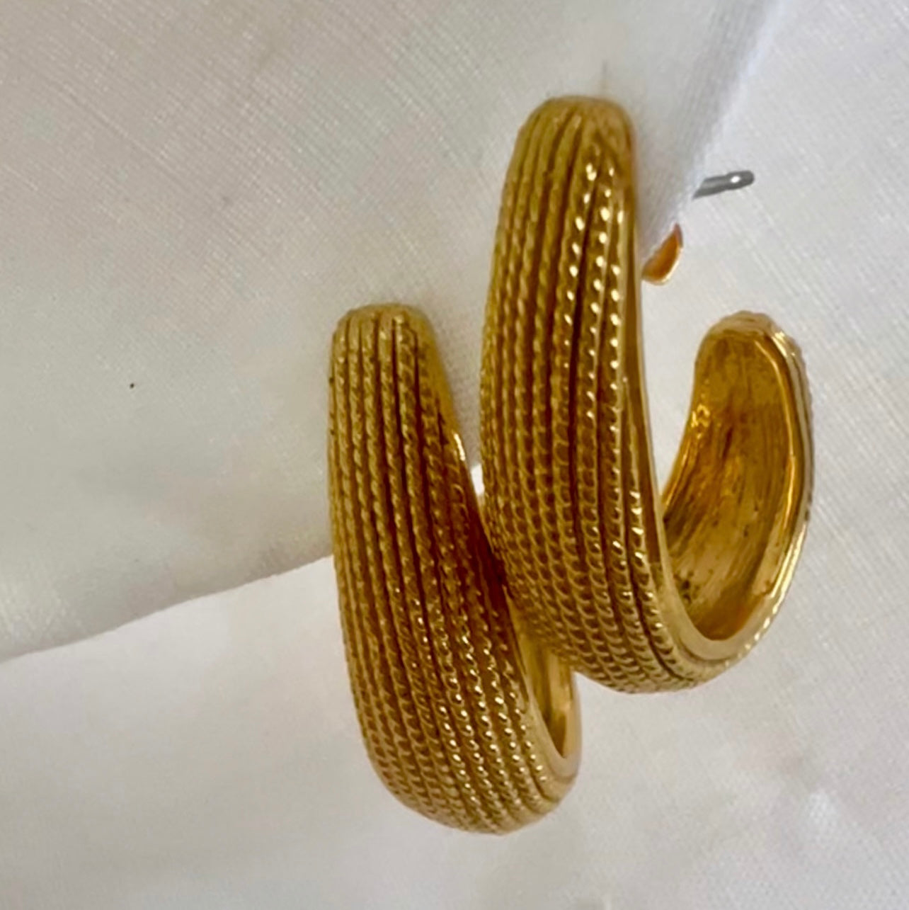 Vintage Napier Costume demi hoop earrings image 2