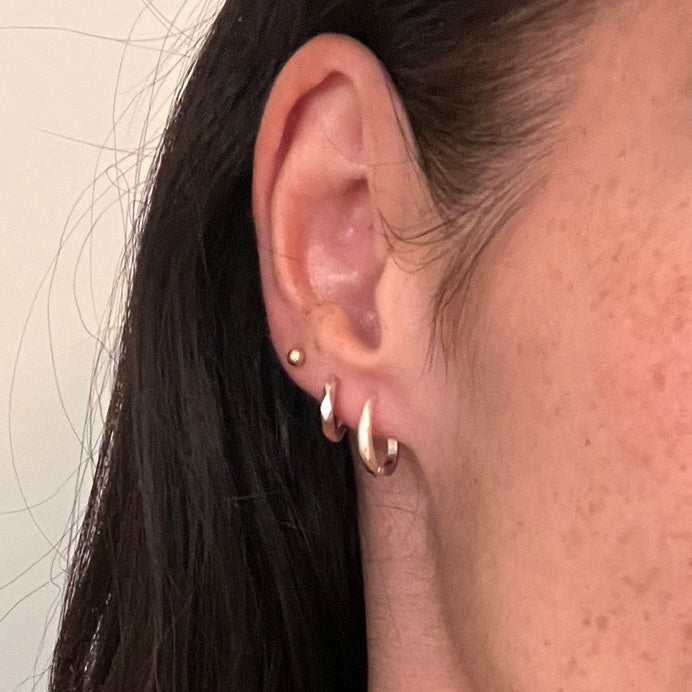 Silver Lyre Hoops image 2