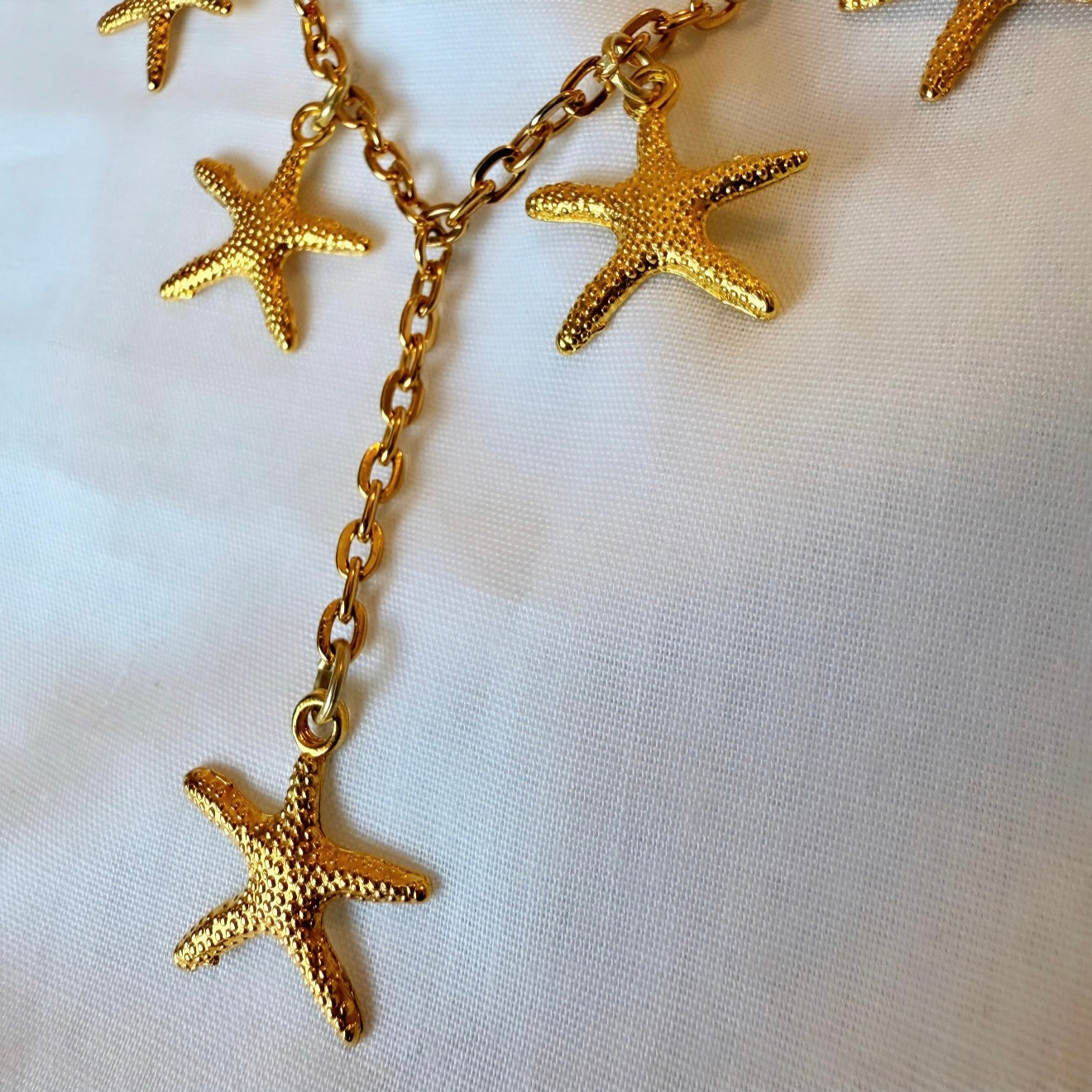 18ct gold plated Starfish Lariat necklace image 3