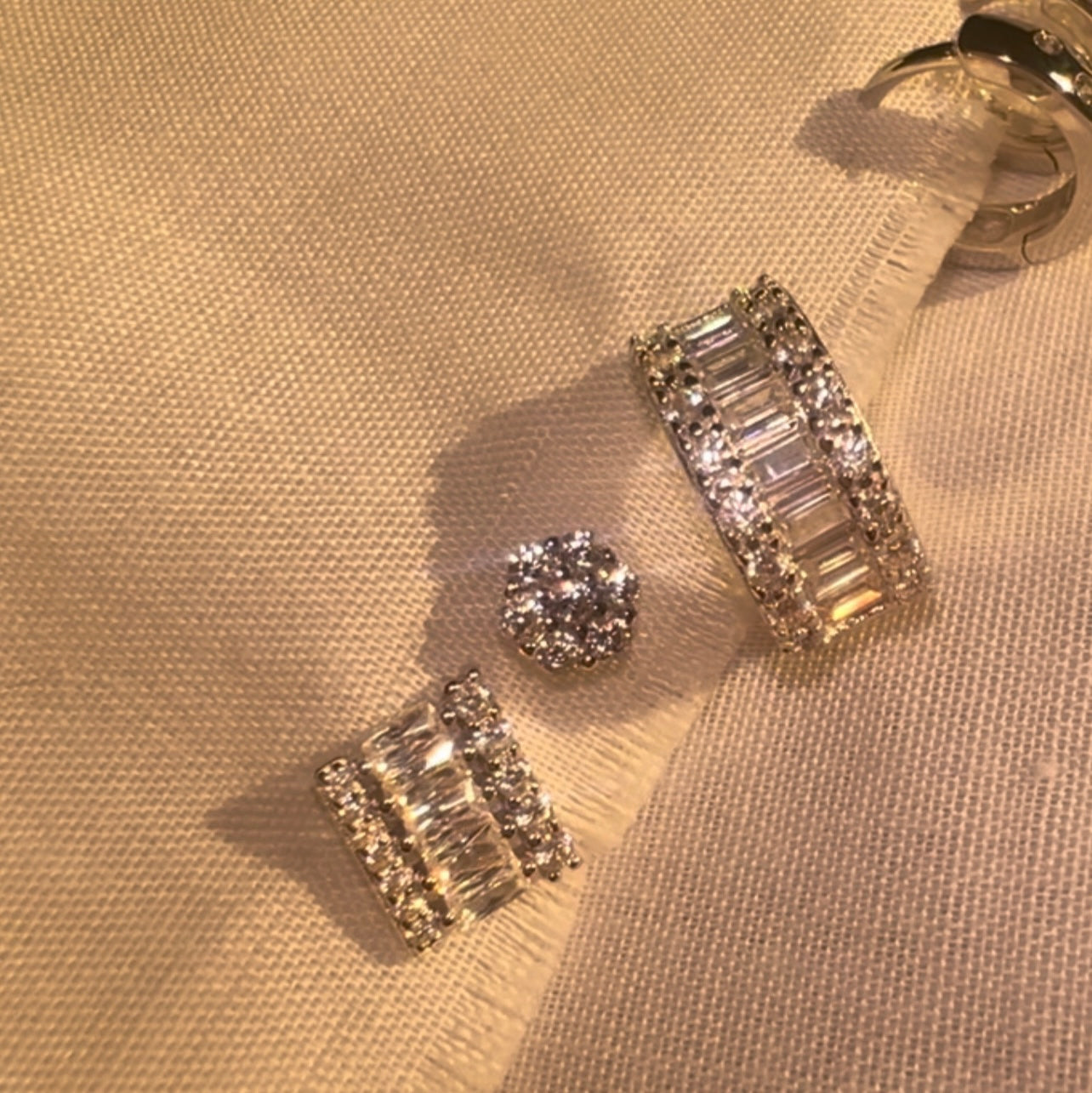 Silver Deco Studs image 2