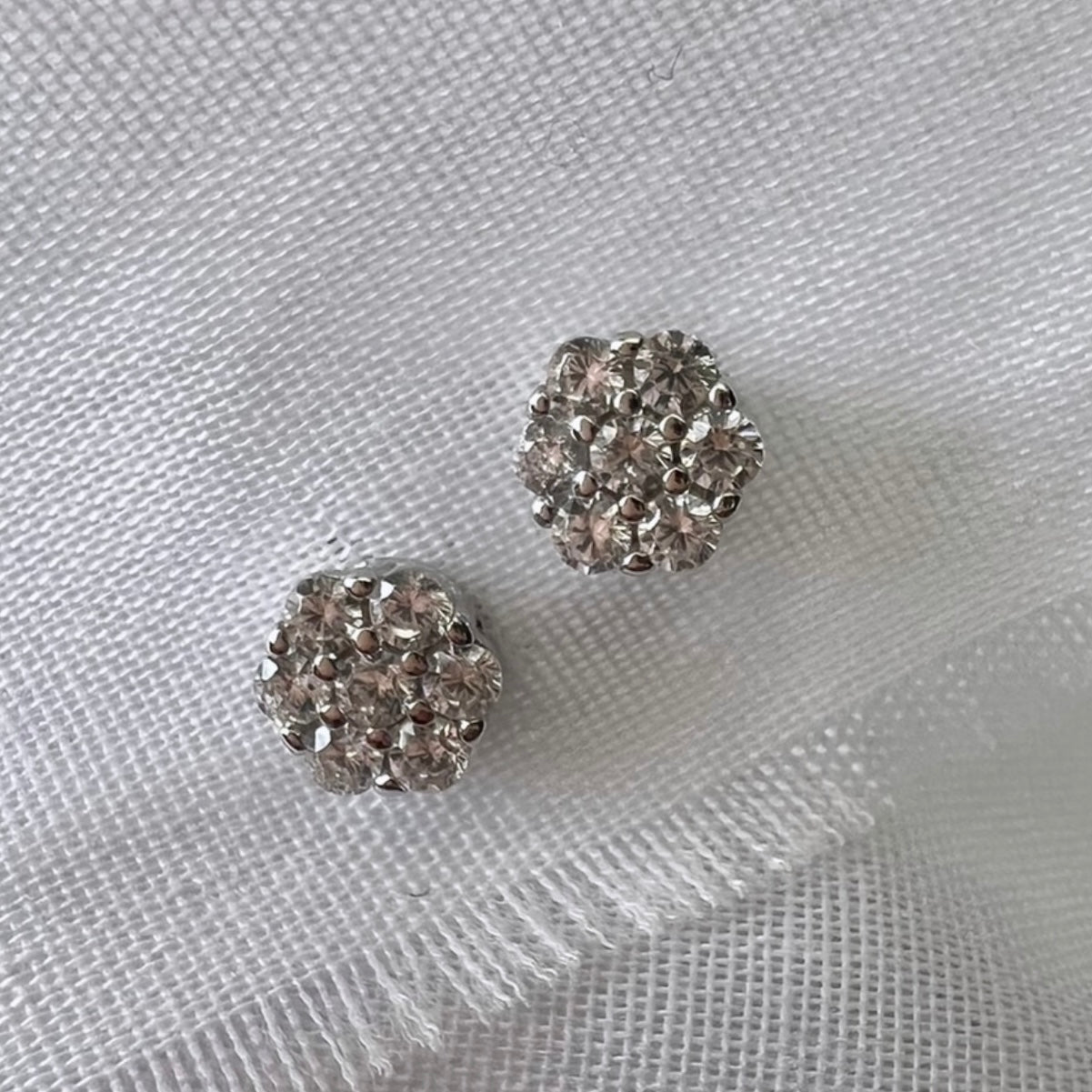 Silver Cluster Studs image 0