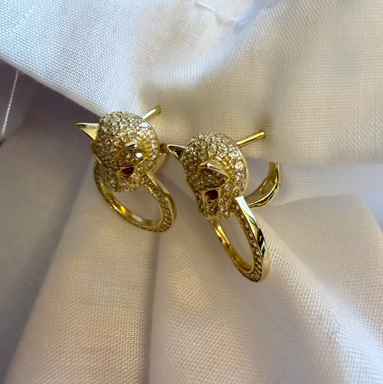 14ct Gold Plated Cats