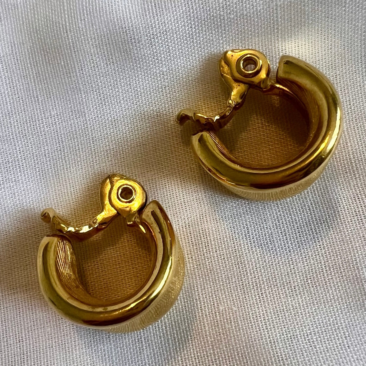 Vintage Monet Costume hoop clip on earrings image 5