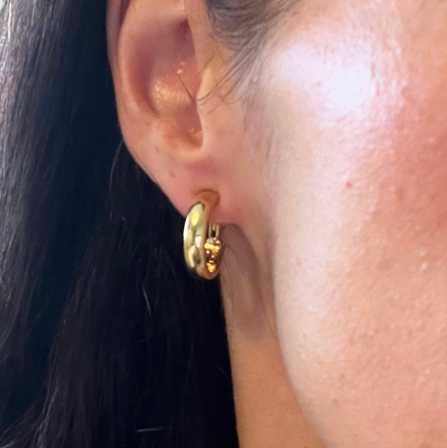 Vintage Monet Costume hoop clip on earrings image 6