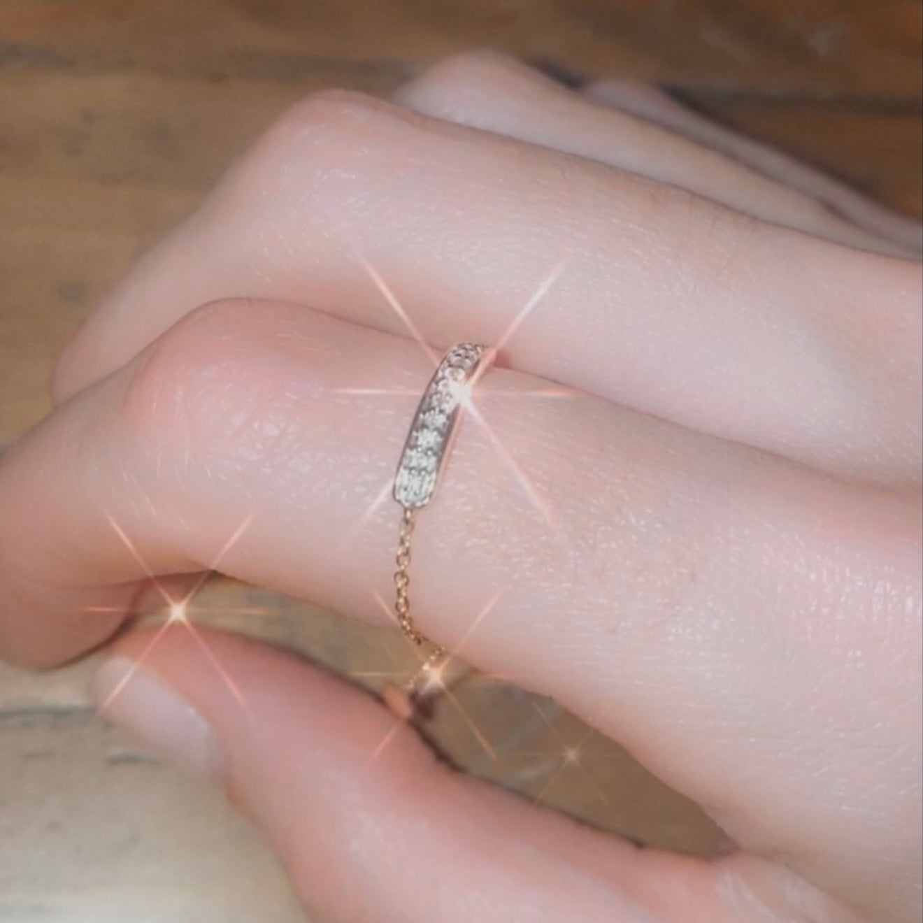 Diamond bar adjustable ring  image 1